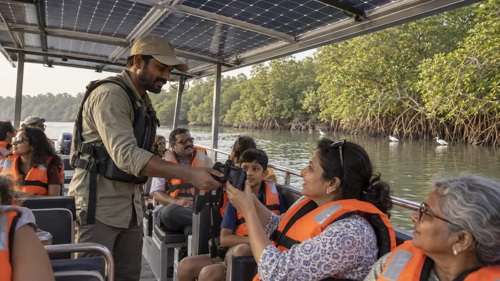 Solar-electric river safari: the equipment